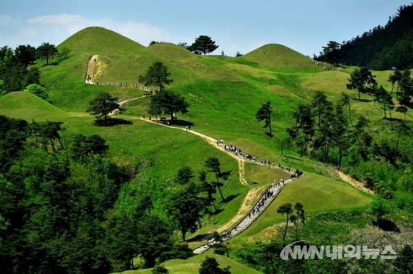 ▲경북 고령의 지산동 고분군 모습. (사진=경북도 제공)