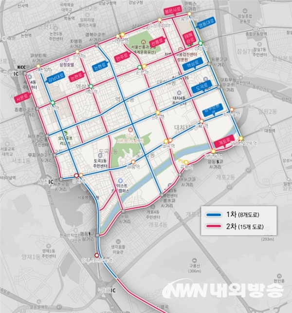 ▲서울 강남 자율주행 실증도로. (사진=서울시 제공)