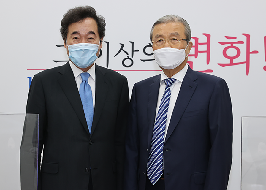 ▲ (왼쪽부터)이낙연 당대표와 김종인 비대위원장이 1일 만남 이후 열흘 만인 10일 점심을 함께 한다. (사진=민주당)