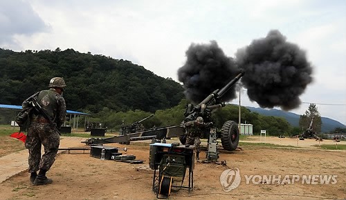 ▲ 포사격 훈련 현장 (출처=연합뉴스)