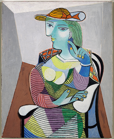 ▲ ▲ 파블로 피카소, '마리 테레즈의 초상', 1937, 캔버스에 유화 ⓒ 2021-Succession Pablo Picasso-SACK(Korea)