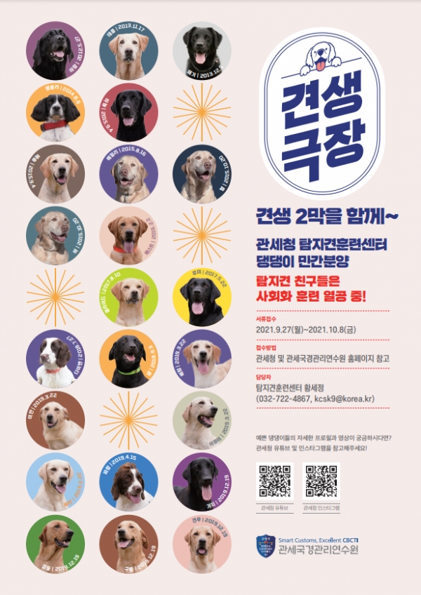 ▲ 민간분양 대상견 사진 (사진=관세청 제공)