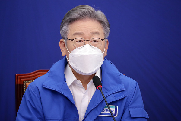 ▲이재명 더불어민주당 대통령 후보는 15일 국회에서 열린 중앙선거대책위원회의에서 발언하고 있다. (사진=더불어민주당)