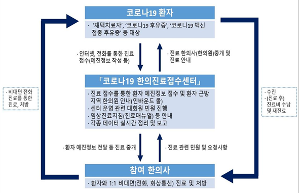 '코로나19 한의진료 접수센터' 운영 절차 (출처=대한한의사협회)