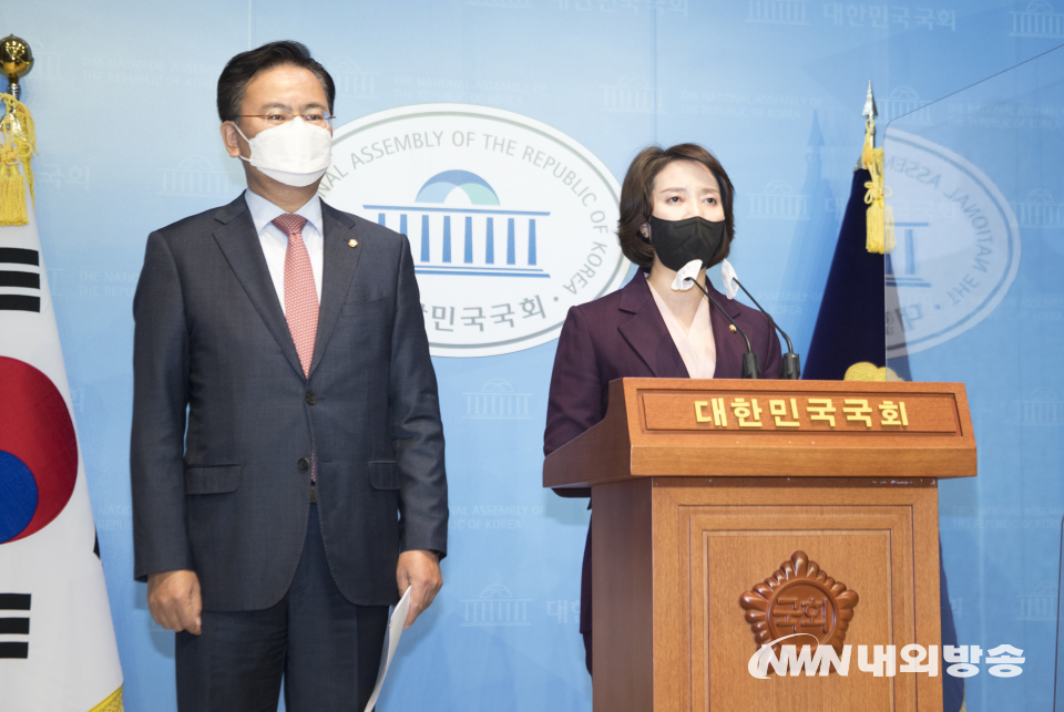 30일 국회 소통관에서 국민의힘 이영 디지털본부장이 '크라켄 시범운영 결과에 대한 기자회견'에서 발언 하고 있다. 2021.12.30. (사진=이상현 기자)