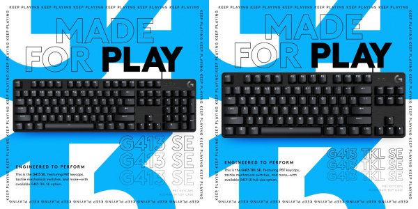 로지텍 기계식 게이밍 키보드 'G413 SE' (좌), 'G413 TKL SE'(우)