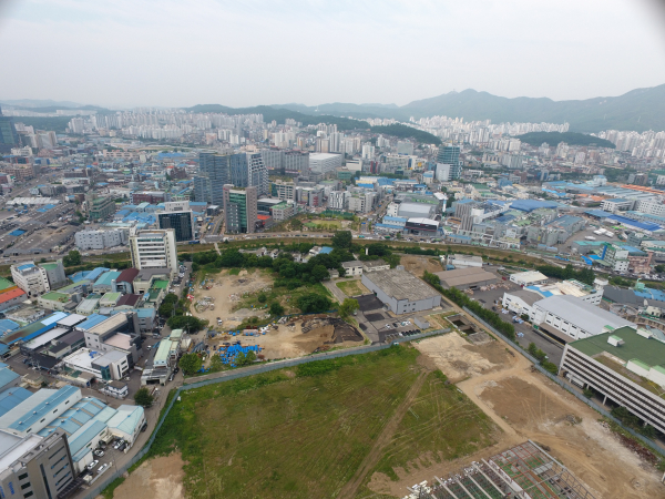 유한양행 바이오연구소 등이 들어서게 될 군포시 당정동 일원 (사진=유한양행)