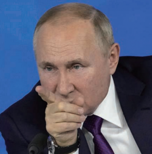 푸틴 대통령이 기자들의 질문에 답변하고 있다. (사진=AP 뉴시스)
