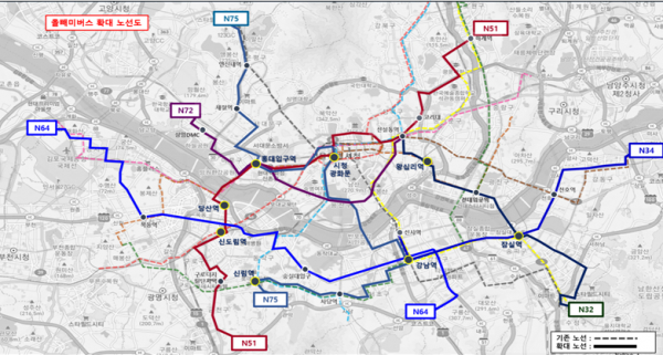 '올빼미버스' 신설 노선(사진=서울시)