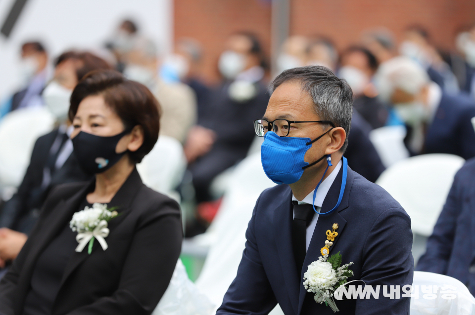 5.18 민주항쟁 제42주년 기념 행사에 참석한 박주민 더불어민주당 의원. 22.05.18. (사진=이상현 기자)