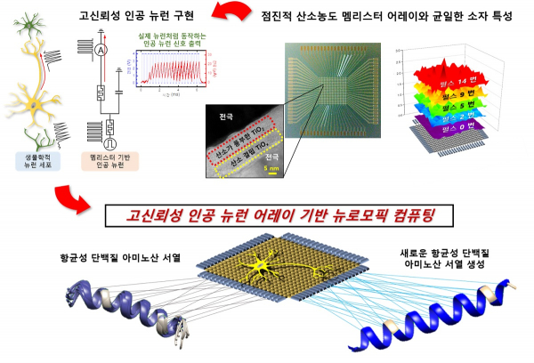 KAIST가 구현한 뉴로모픽 컴퓨팅 개념도.(사진=KAIST)