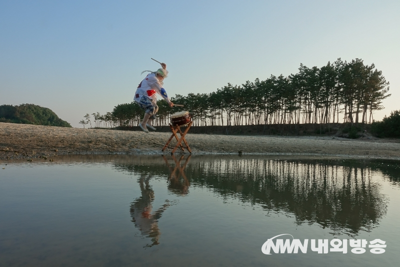 마상무예, 해변승마, 요가 등 여러가지 포퍼먼스가 연출됐다. (사진=한정자 기자)