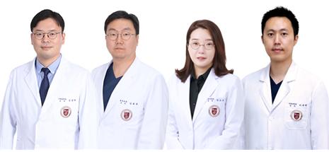 (좌측부터)김양현 교수, 김희중 교수, 신고은 교수, 이규배 전공의.(사진=안암병원)