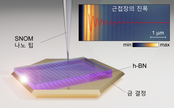 포논-폴라리톤을 초고화질로 측정하기 위해 사용되는 나노 팁.(사진=KAIST)