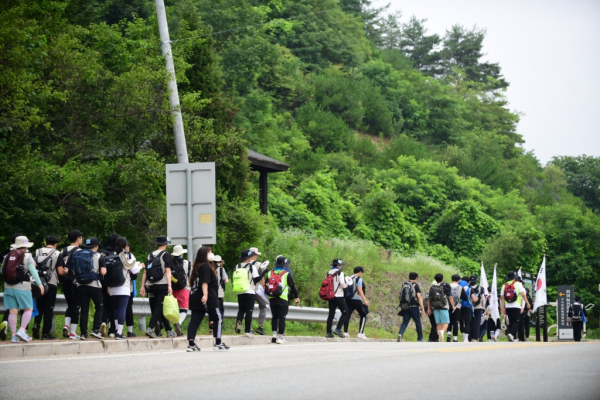 통일발걸음 참가대원들 모습 (사진=물망초)