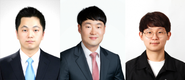(왼쪽부터)정임두 UNIST 기계공학과 교수와 성효경 국민대 신소재공학부 교수, 김태경 UNIST 기계공학과 석박사통합과정.(사진=UNIST)