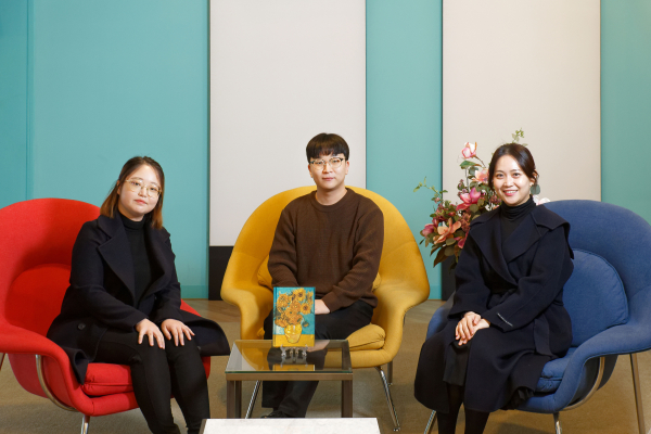 (왼쪽부터) 김수현, 한석주 UNIST 산업공학과 연구원 한석주 연구원과 이정혜 교수.(사진=UNIST)