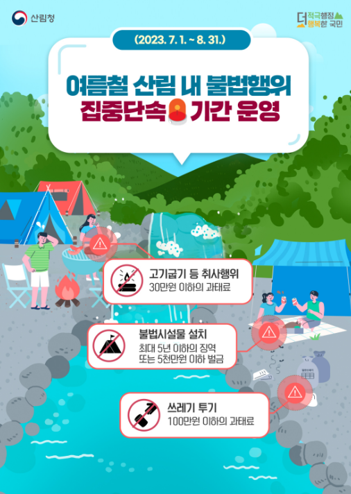 (산림냅불법행위집중단속 포스터=산림청)