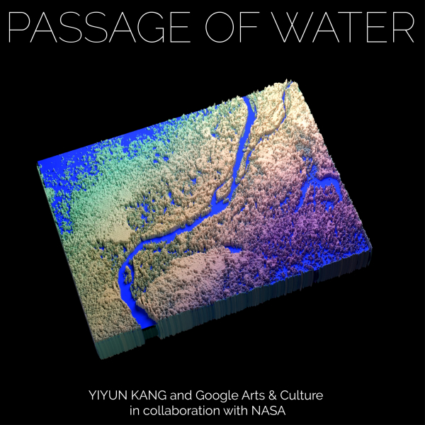 강이연 KAIST 산업디자인학과 교수 연구팀이 구글(Google)과 나사(NASA)와 협업해 '패시지 오브 워터(Passage of Water)' 작품을 통해 담수 자원의 중요성과 기후변화로 인한 담수 위기를 전 세계에 알린다.(사진=KAIST)