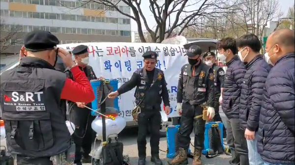 코로나 방역. (사진=이강우 제공)