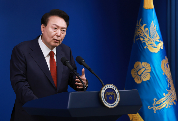 9일 기자회견을 연 윤석열 대통령. (사진=연합뉴스)