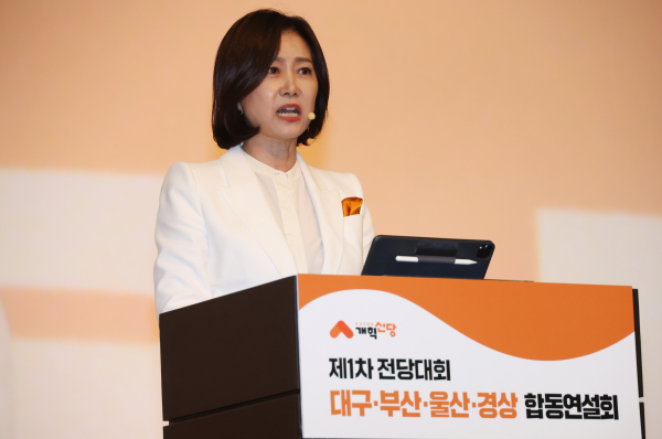 개혁신당 당 대표에 선출된 허은아 신임 대표(사진=연합뉴스)
