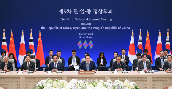 27일 열린 한중일 정상회의. (사진=대통령실)
