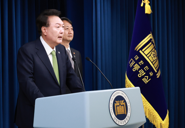 3일 국정브리핑 통해 석유 매장 가능성을 밝힌 윤석열 대통령(사진=연합뉴스)