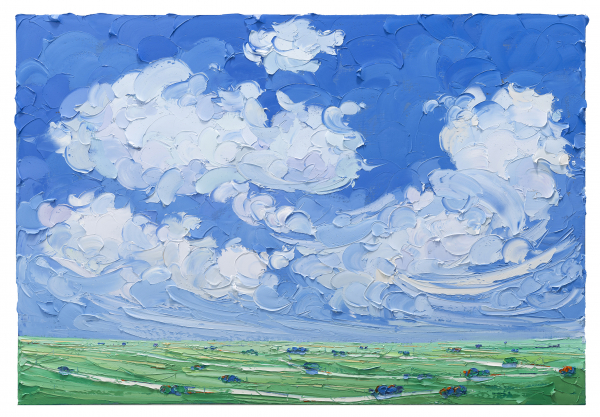 김주민, Green Field, 116.8x 80.3cm, Oil on Canvas, 2024. (사진=갤러리 초이)