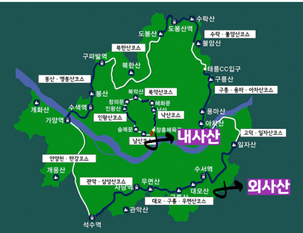 내사산과 외사산(출처=서울시)