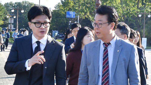 한동훈 국민의힘 대표(좌)와 곽규택 국민의힘 의원(우) (사진=곽규택 의원 페이스북)