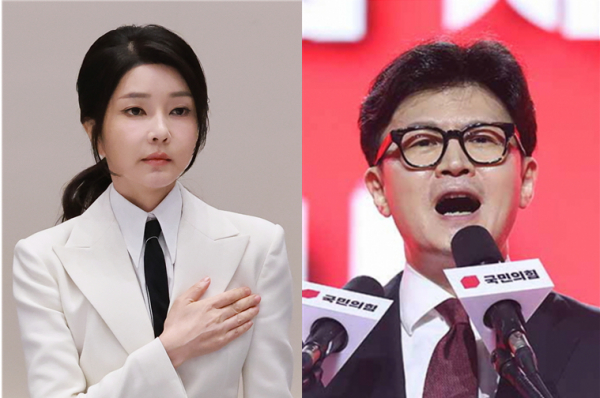 김건희 여사(좌), 한동훈 국민의힘 대표(우)(사진=연합뉴스, 국민의힘)