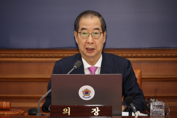 12일 제48회 국무회의를 주재한 한덕수 국무총리(사진=연합뉴스)
