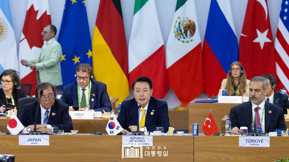G20 정상회의에 참석한 윤석열 대통령(사진=대통령실)