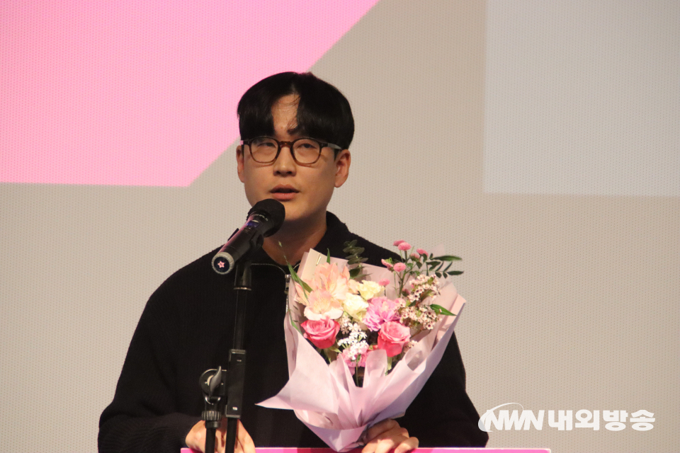 최우수상을 받은 '런드라이'의 박안드레 감독. (사진=임동현 기자)