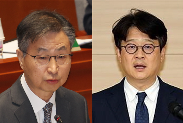 5일 탄핵소추안이 통과된 최재해 감사원장(좌), 이창수 서울 중앙지검장(우) (사진=연합뉴스)