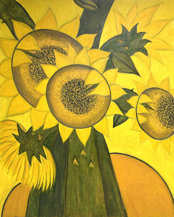 ‘Sunflowers in Yellow’, Oil on Linen, 160.2x130.3cm, 2024. (사진=웨이브아이)