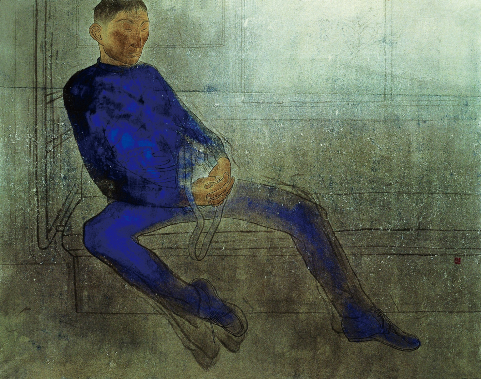 김선두, 2호선, 1985, 종이에 먹, 색, 117×150cm, 국립현대미술관 소장 (사진=국립현대미술관)